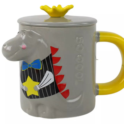 Pilkas dinozauro puodelis-užplikytuvas, 400 ml