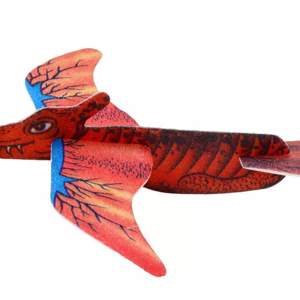 Putplasčio dinozaurų lėktuvas, raudonas