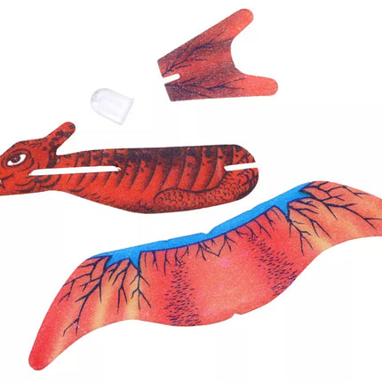 Putplasčio dinozaurų lėktuvas, raudonas