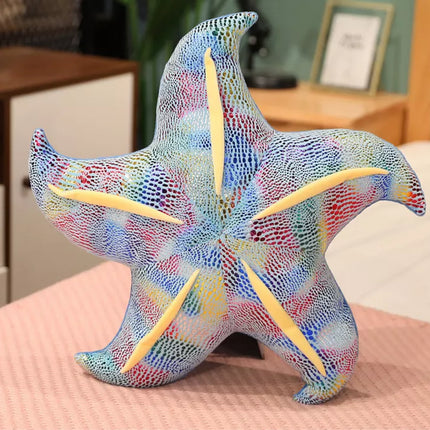 Minkštas talismanas jūros žvaigždė mėlyna pagalvė 20 cm