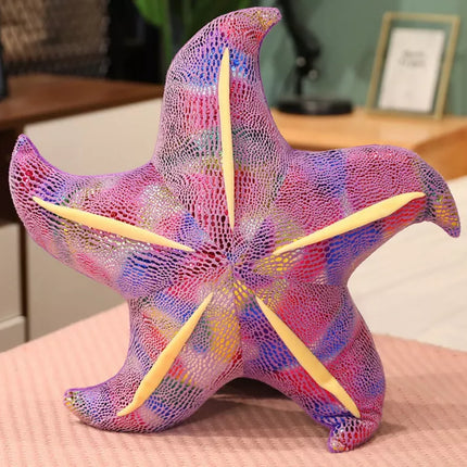 Maskotas pliušinė jūrų žvaigždė Violetinė pagalvė 45 cm