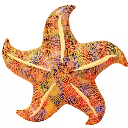 Maskotas pliušinė jūros žvaigždė geltona pagalvė 45 cm