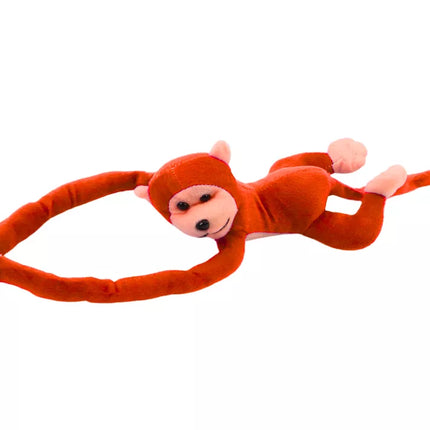 Pliušinė beždžionė-simbolis su garsu, oranžinė, 60 cm