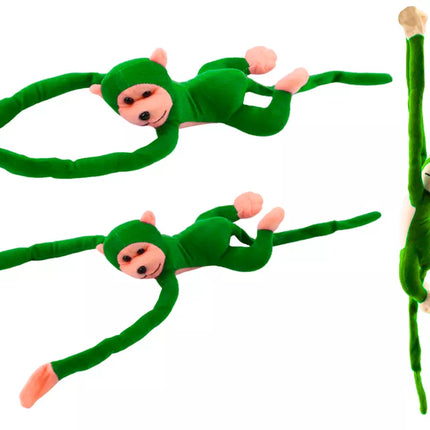 Pliušinė beždžionė talismanas su garsu, žalia, 80 cm