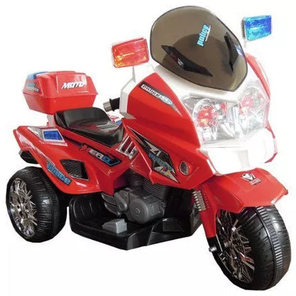 CH815 Raudonas - Elektrinis Važiuojamas Policijos Motociklas