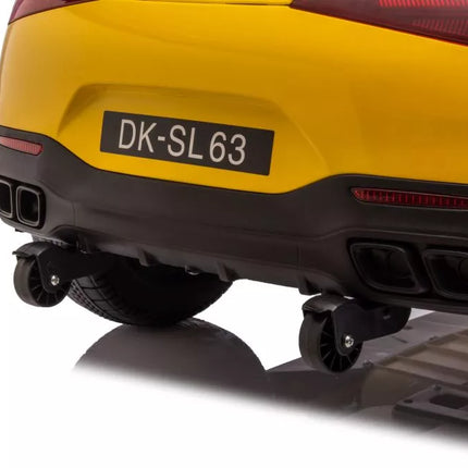 Mercedes AMG SL63 elektromobilis, geltonos spalvos