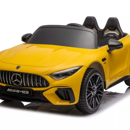 Mercedes AMG SL63 elektromobilis, geltonos spalvos