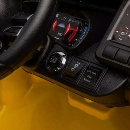 Mercedes AMG SL63 elektromobilis, geltonos spalvos