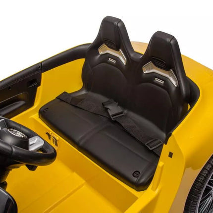 Mercedes AMG SL63 elektromobilis, geltonos spalvos