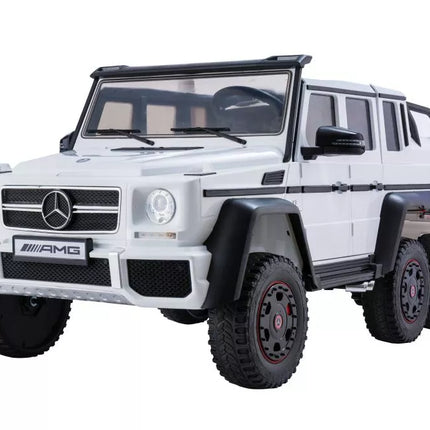 Akumuliatorinis automobilis Mercedes G63 6x4 24V, baltas