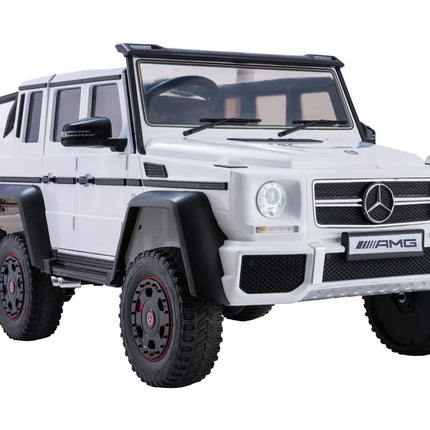 Akumuliatorinis automobilis Mercedes G63 6x4 24V, baltas