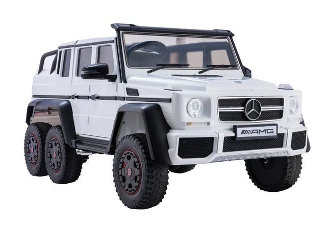 Akumuliatorinis automobilis Mercedes G63 6x4 24V, baltas