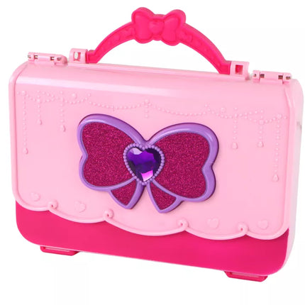 Lagaminas su nagų priedais, manikiūro lipdukais ir nagų galiukais