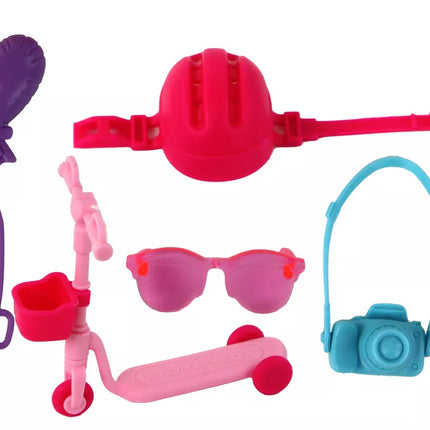 Anlily Lėlės vaikams Motina ir dukra Šviesūs plaukai Motoroleris 8 el.