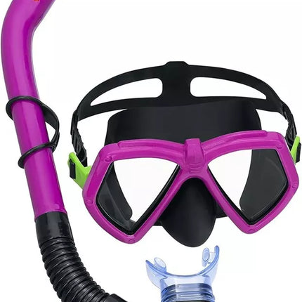 Nardymo rinkinys (kaukė su vamzdeliu), rožinis, 24070