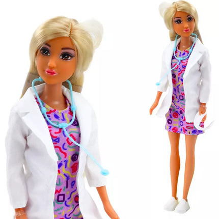 Anlily lėlė 4in1 Gydytoja Kirpėja Virėja Gyvūnai Drabužiai Aksesuarai