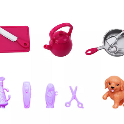 Anlily lėlė 4in1 Gydytoja Kirpėja Virėja Gyvūnai Drabužiai Aksesuarai