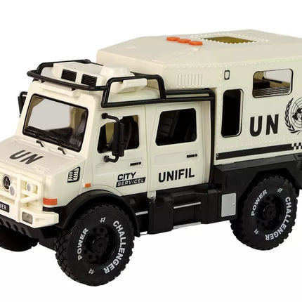 Visureigis, skirtas bekelės ir miesto tarnyboms, smėlio spalvos, atidaromos durys, garsas ir šviesa