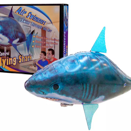 Nuotoliniu būdu valdoma žuvis R/C ryklys mėlynas skraidantis balionas