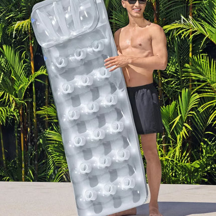 Pripučiamas plaukimo čiužinys pilkas 188 x 71 cm Bestway 43024