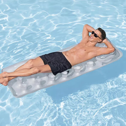 Pripučiamas plaukimo čiužinys pilkas 188 x 71 cm Bestway 43024