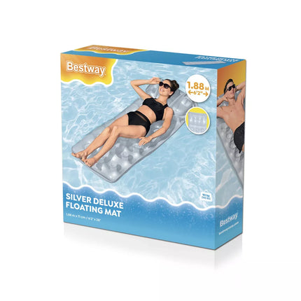 Pripučiamas plaukimo čiužinys pilkas 188 x 71 cm Bestway 43024