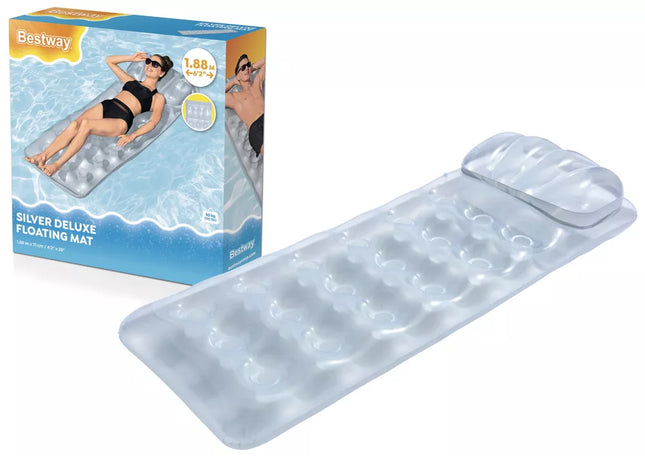 Pripučiamas plaukimo čiužinys pilkas 188 x 71 cm Bestway 43024