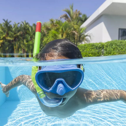 Žalias ir mėlynas nardymo kaukė su vamzdeliu Bestway 24036