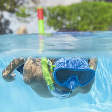 Žalias ir mėlynas nardymo kaukė su vamzdeliu Bestway 24036