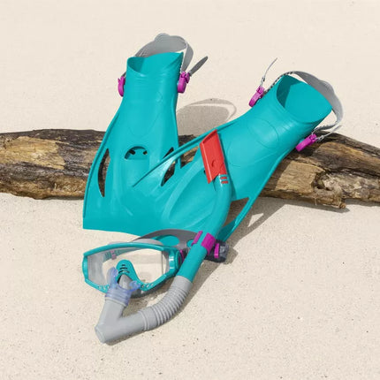 Nardymo rinkinys kaukė, vamzdelis, plaukmenys mėlynas Bestway 25020