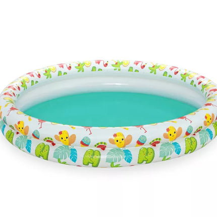 Rinkinys: Pripučiamas baseinas 3in1 kamuolys, ratas 122 x 20 cm Bestway 51124