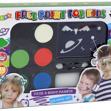 Vaikų makiažo rinkinys "Pasidaryk pats" veido piešimo trafaretai