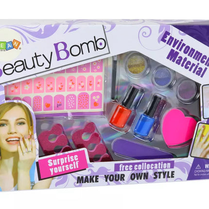 Nagų lakavimo rinkinys Beauty Bomb XXL lipdukai