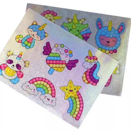 „Pasidaryk pats“ deimantinių lipdukų rinkinys, įvairūs raštai, spalvingi lipdukai