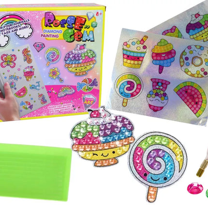 Deimantų lipdukų rinkinys „Pasidaryk pats“ Saldūs spalvingi lipdukai