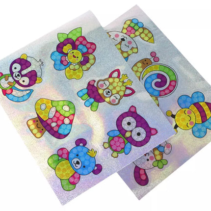 "Pasidaryk pats deimantinių lipdukų rinkinys, spalvingi lipdukai su gyvūnais"