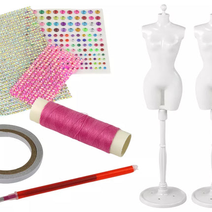 Kūrybinis meninis rinkinys suknelėms kurti