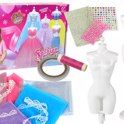 Kūrybinis meninis rinkinys suknelėms kurti