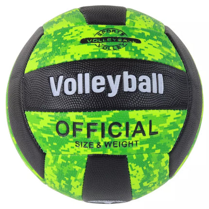 Žalias tinklinio kamuolys, 5 dydis, spalvingas