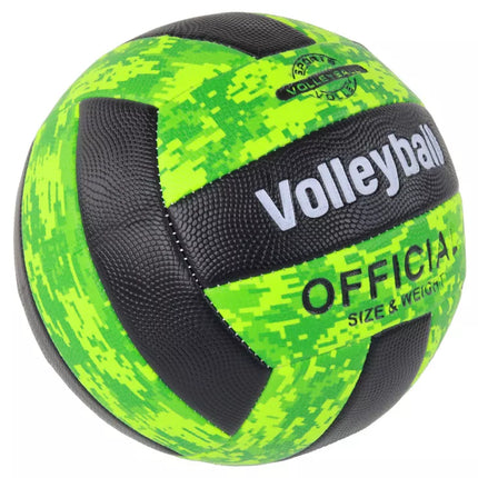 Žalias tinklinio kamuolys, 5 dydis, spalvingas
