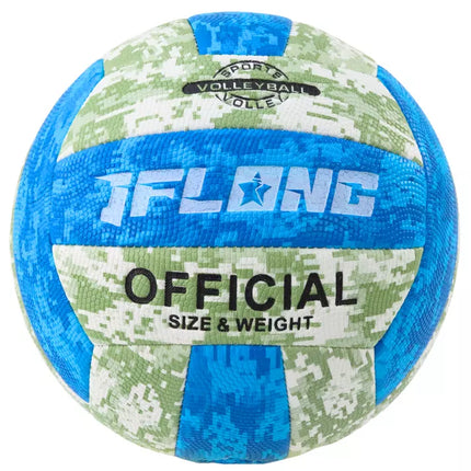 Mėlynai juodas tinklinio kamuolys, 5 dydis, spalvingas