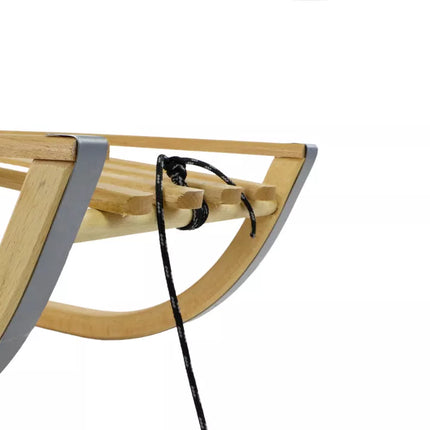 Medinės rogutės su atlošu ir virve