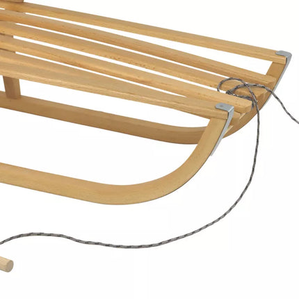 Medinės rogutės su atlošu ir virve