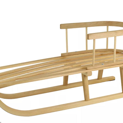 Medinės rogutės su atlošu ir virve