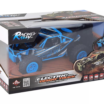 Nuotoliniu būdu valdomas visureigis R/C 1:24 mėlynas