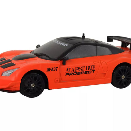 Nuotoliniu būdu valdomas sportinis automobilis R/C 1:24 oranžinis su keičiamais ratais