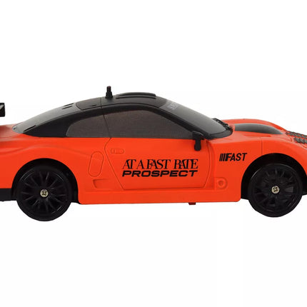 Nuotoliniu būdu valdomas sportinis automobilis R/C 1:24 oranžinis su keičiamais ratais