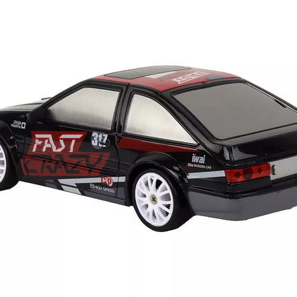 Nuotoliniu būdu valdomas sportinis automobilis R/C 1:24 Juodas su keičiamais ratais