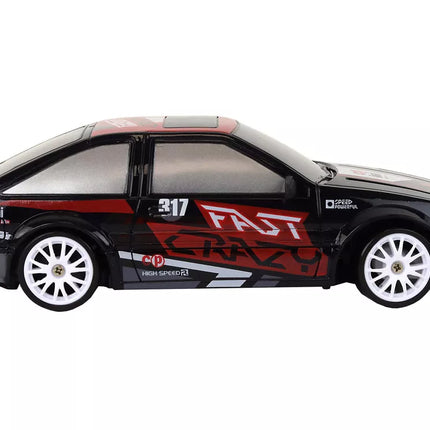 Nuotoliniu būdu valdomas sportinis automobilis R/C 1:24 Juodas su keičiamais ratais