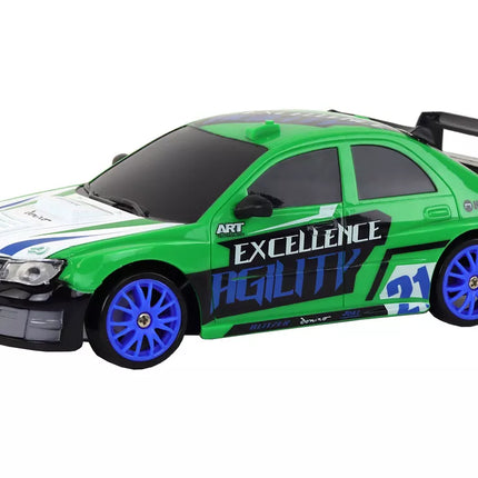 Nuotoliniu būdu valdomas sportinis automobilis R/C 1:24 Žalias Su keičiamais ratais